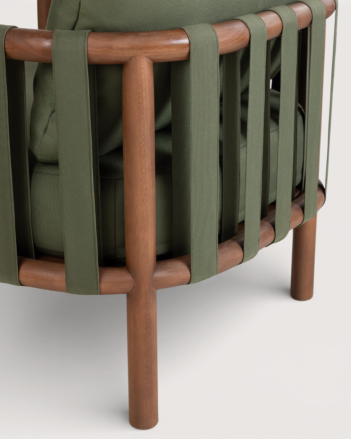 Pack 2 Fauteuils de Jardin en Bois d'Eucalyptus et Tissu Edvard, image de la gelerie 6