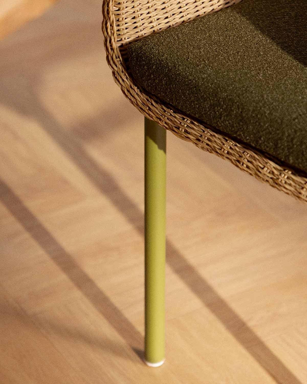 Chaise de Salle à Manger en Métal et Osier Caitlyn, image de la gelerie 3