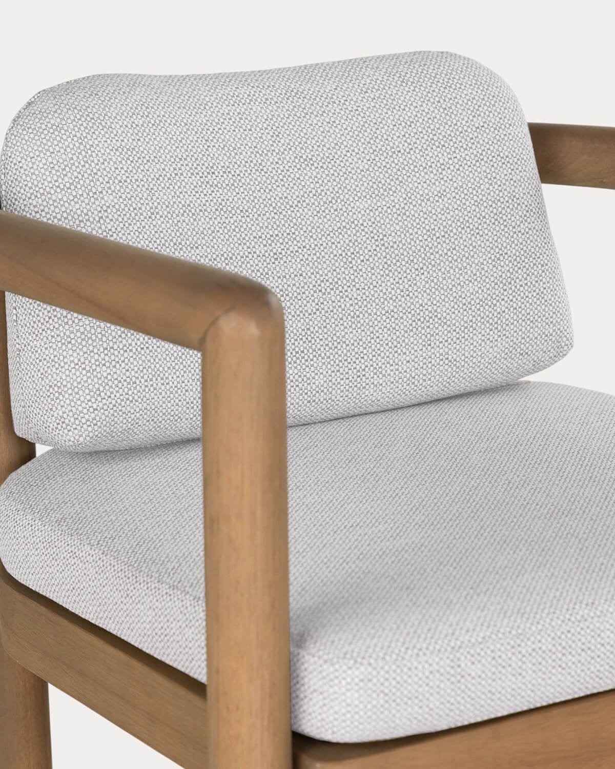 Tabouret Haut en Bois d'Eucalyptus et Tissu (77 cm) Elnes, image de la gelerie 5