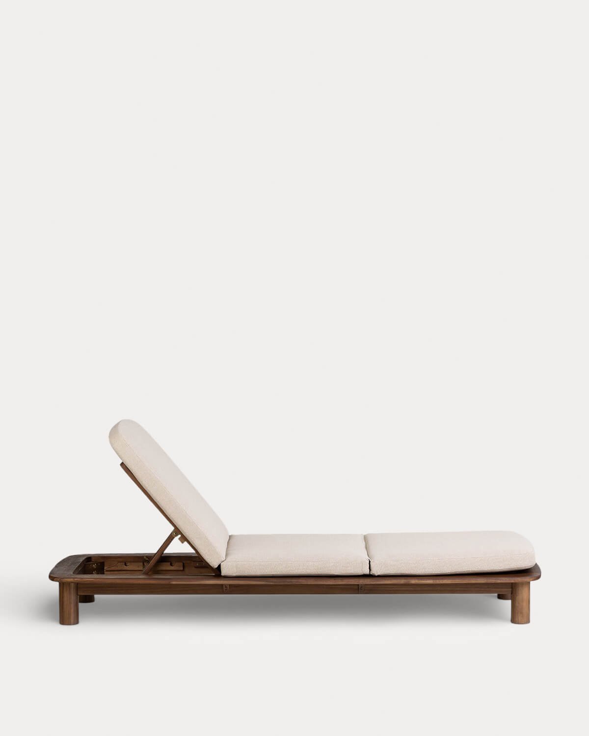 Pack 2 Chaises Longues Inclinables en Bois d'Acacia et Tissu Dawson, image de la gelerie 2