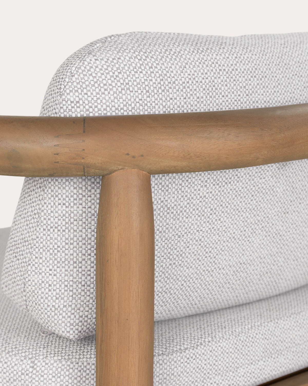 Pack 2 Tabourets Hauts d'Extérieur en Bois d'Eucalyptus et Tissu (77 cm) Elnes, image de la gelerie 4