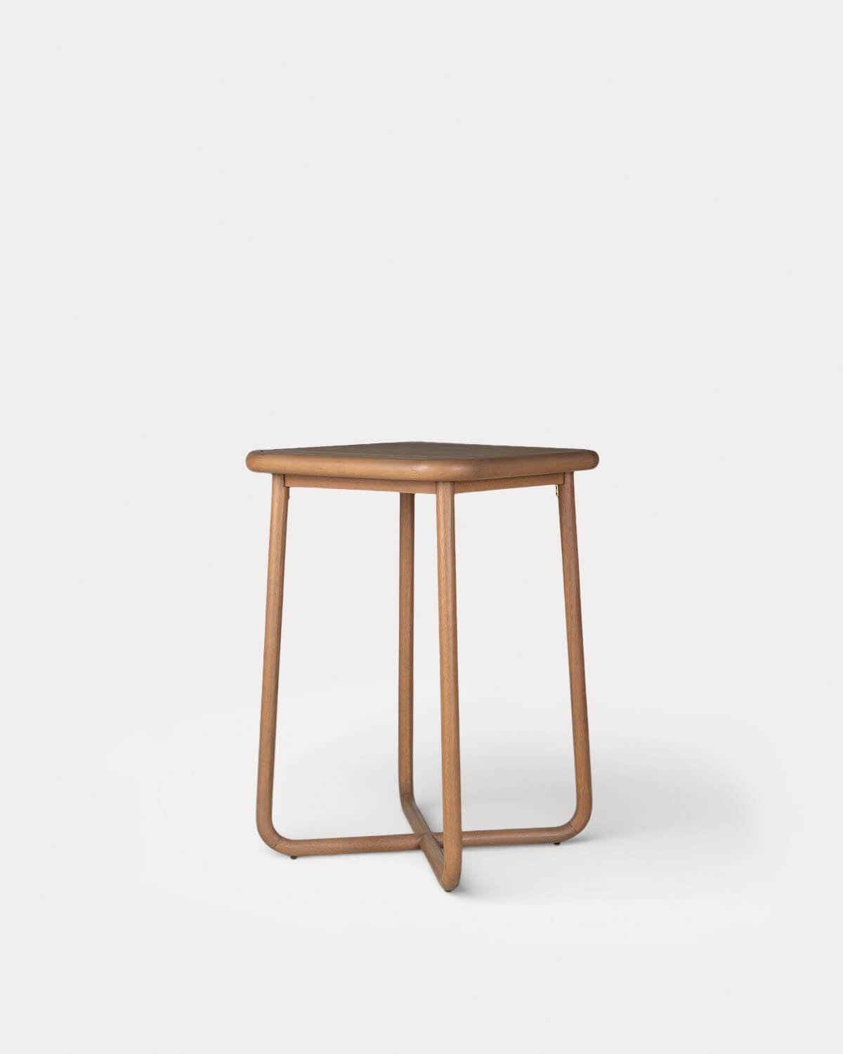 Table Haute Carrée en Bois d'Eucalyptus (70x70 cm) Elnes, image de la gelerie 1