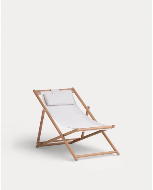 Hamac Inclinable en Bois d'Eucalyptus et Tissu Elnes