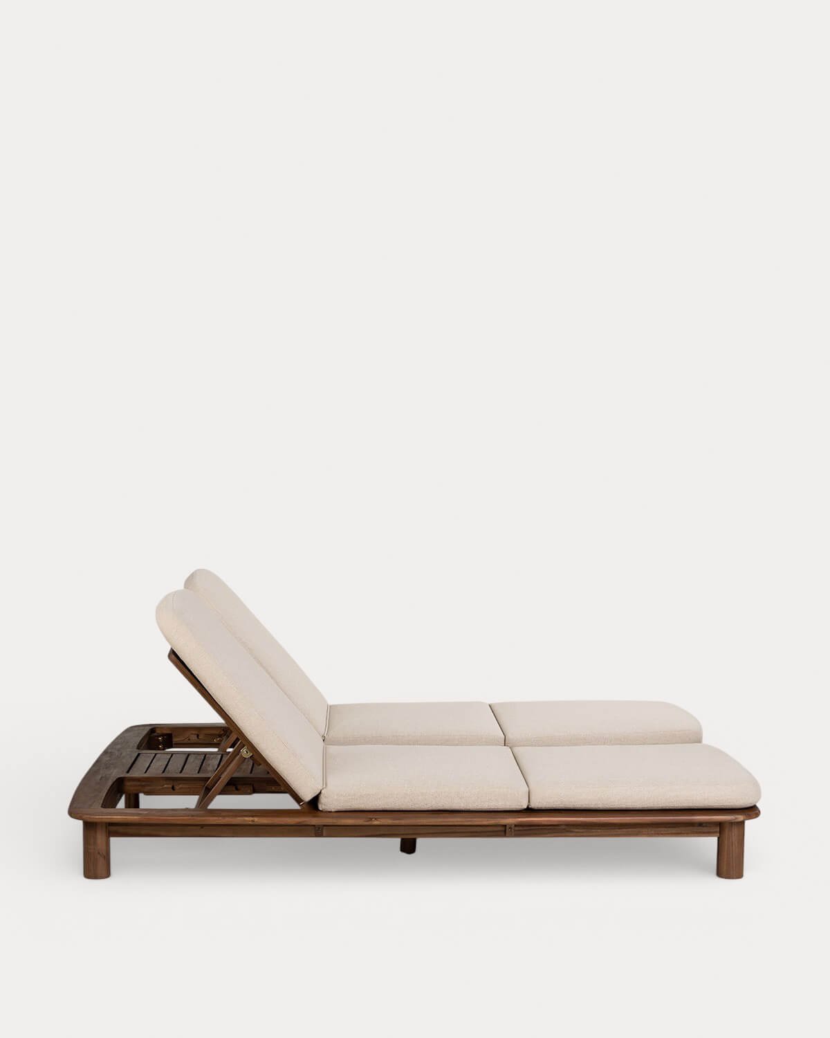 Bain de Soleil Double Inclinable en Bois d'Acacia et Tissu Dawson, image de la gelerie 3