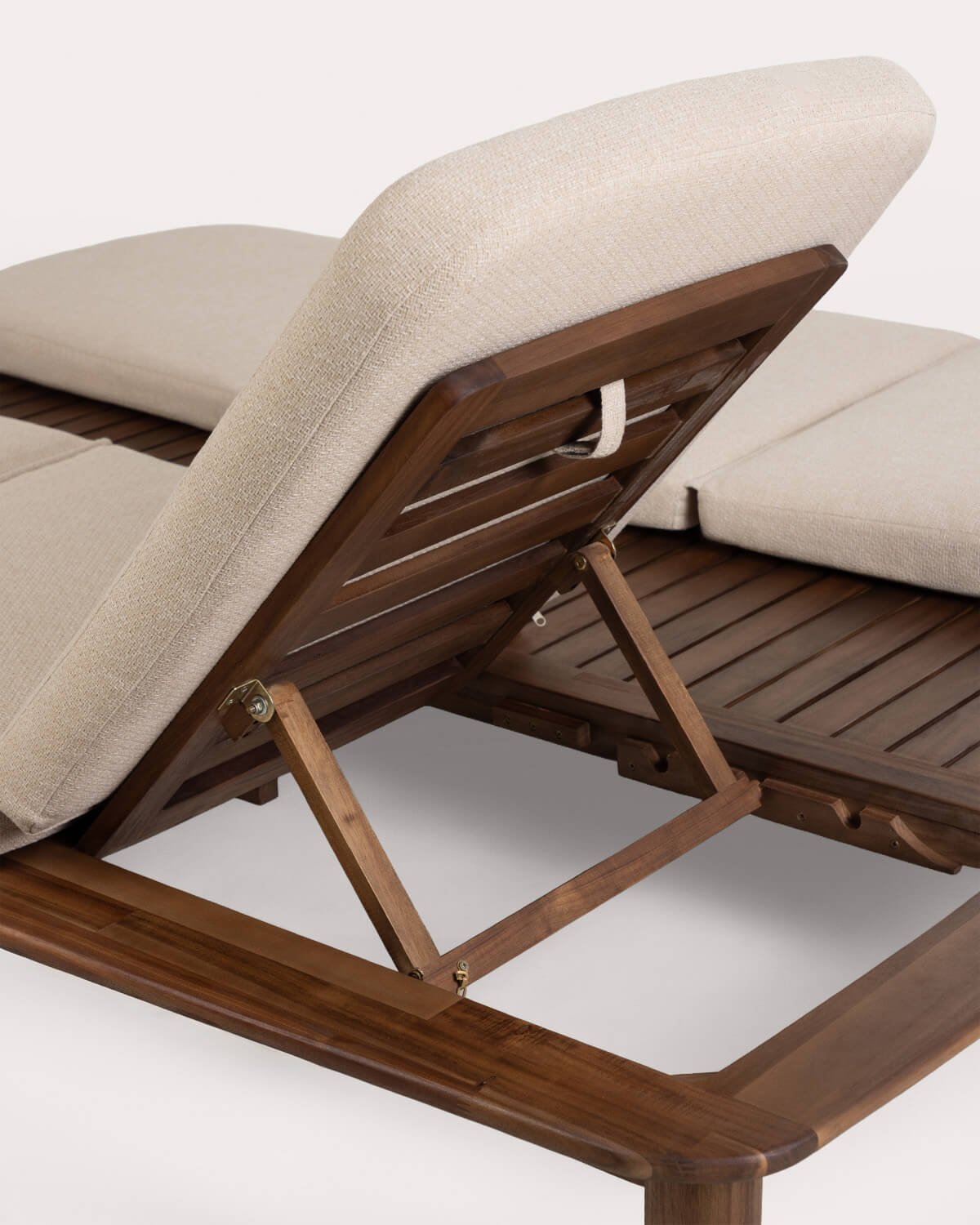 Bain de Soleil Double Inclinable en Bois d'Acacia et Tissu Dawson, image de la gelerie 8