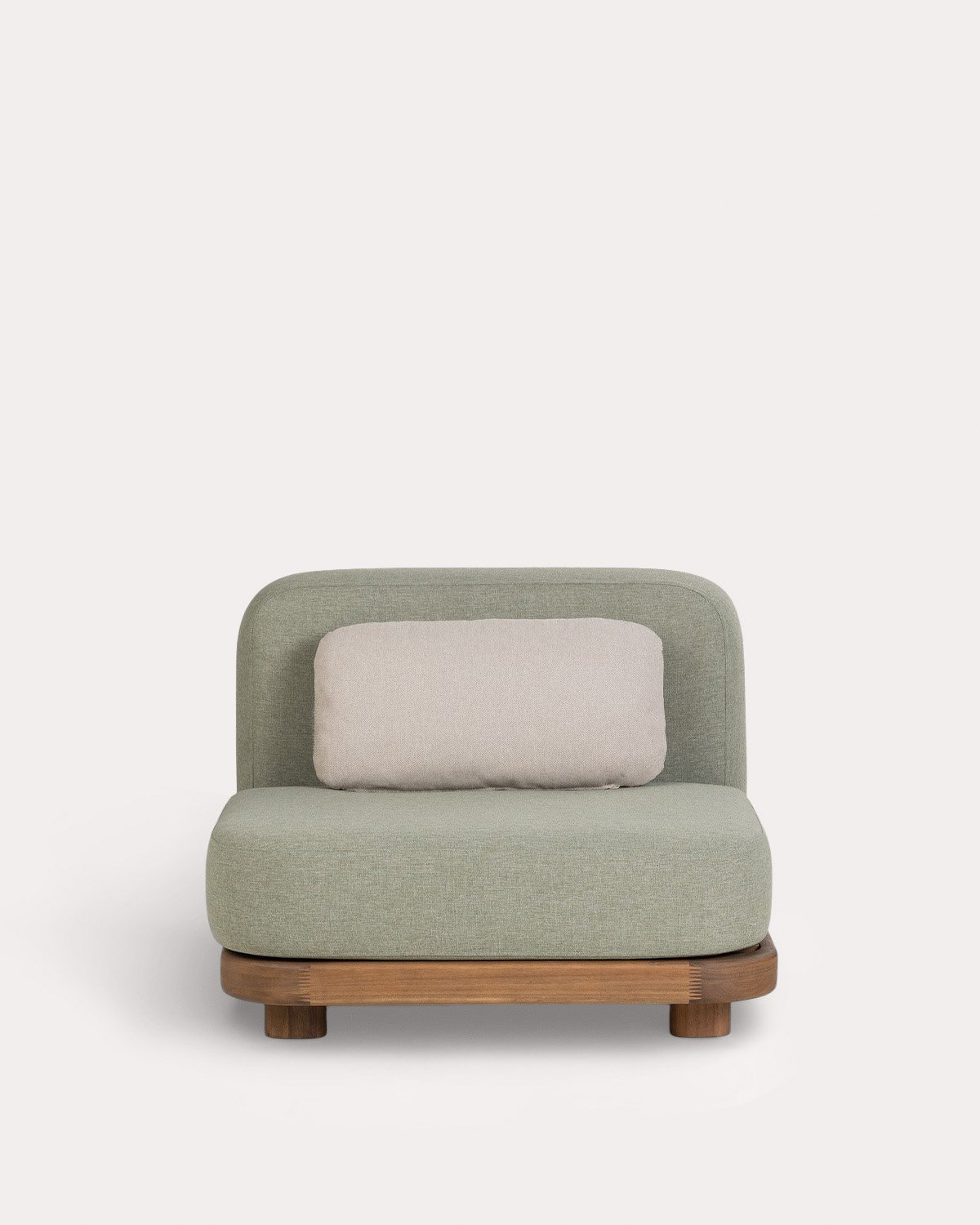 Module de Jardin en Bois d'Acacia et Tissu pour Canapé Modulaire Redik