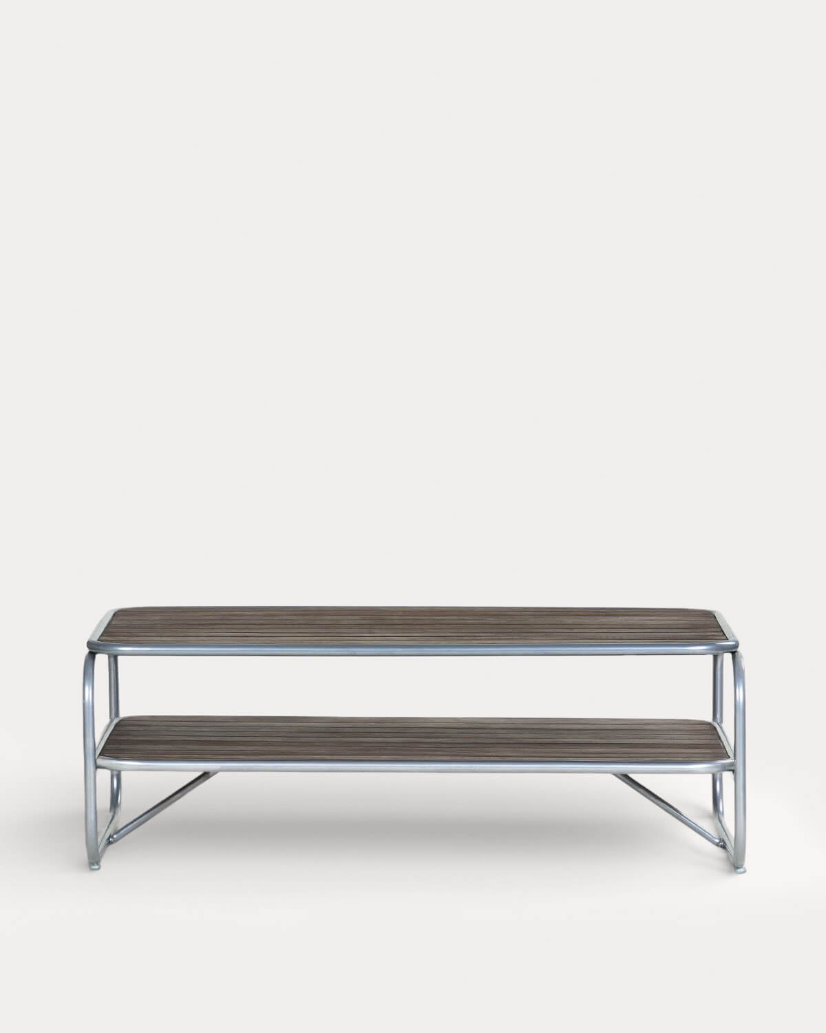 Table Basse Rectangulaire en Bois d'Acacia et Métal (110x60 cm) Ahrus, image de la gelerie 3