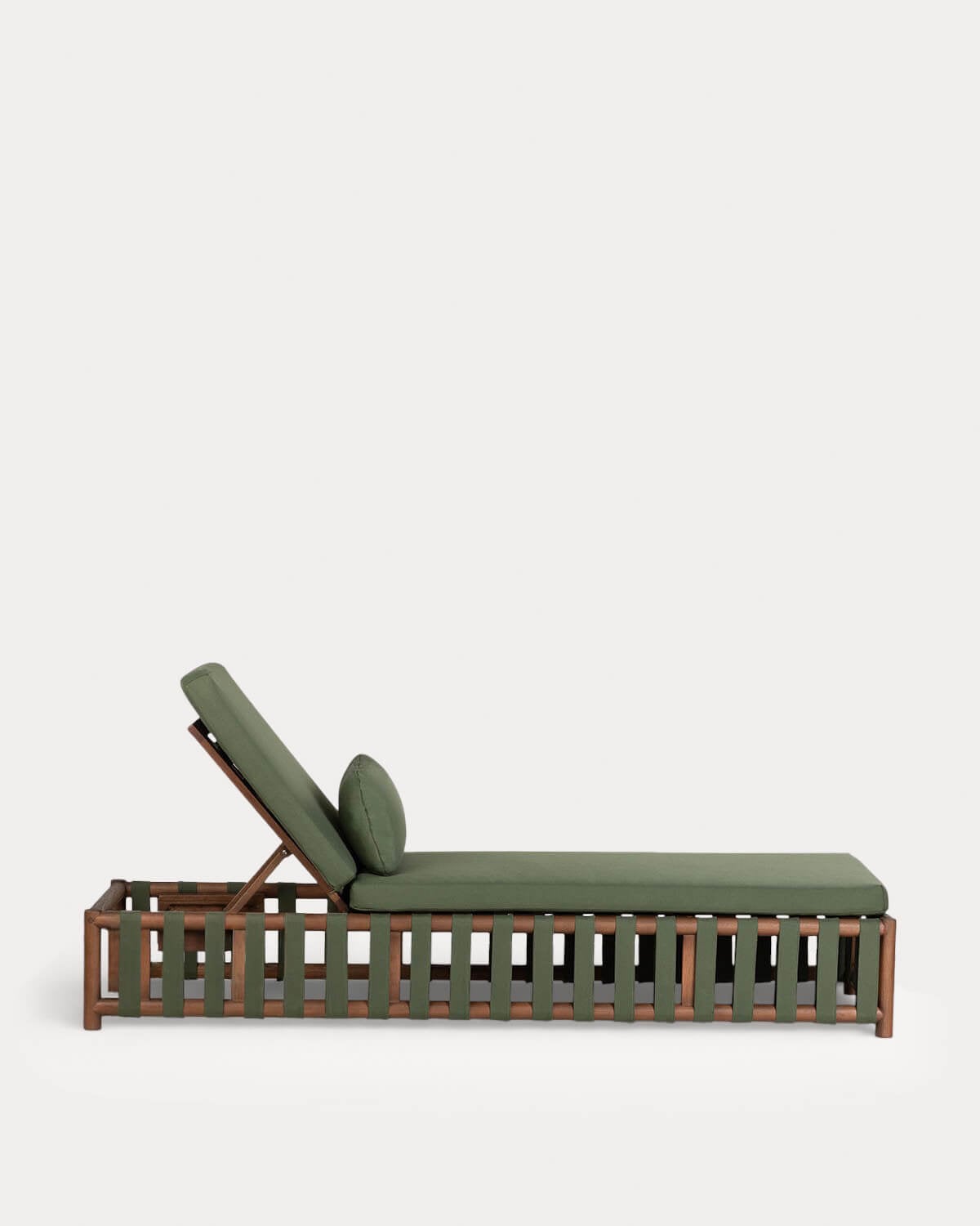 Pack 2 Chaises Longues Inclinables en Bois d'Eucalyptus et Tissu Edvard, image de la gelerie 4