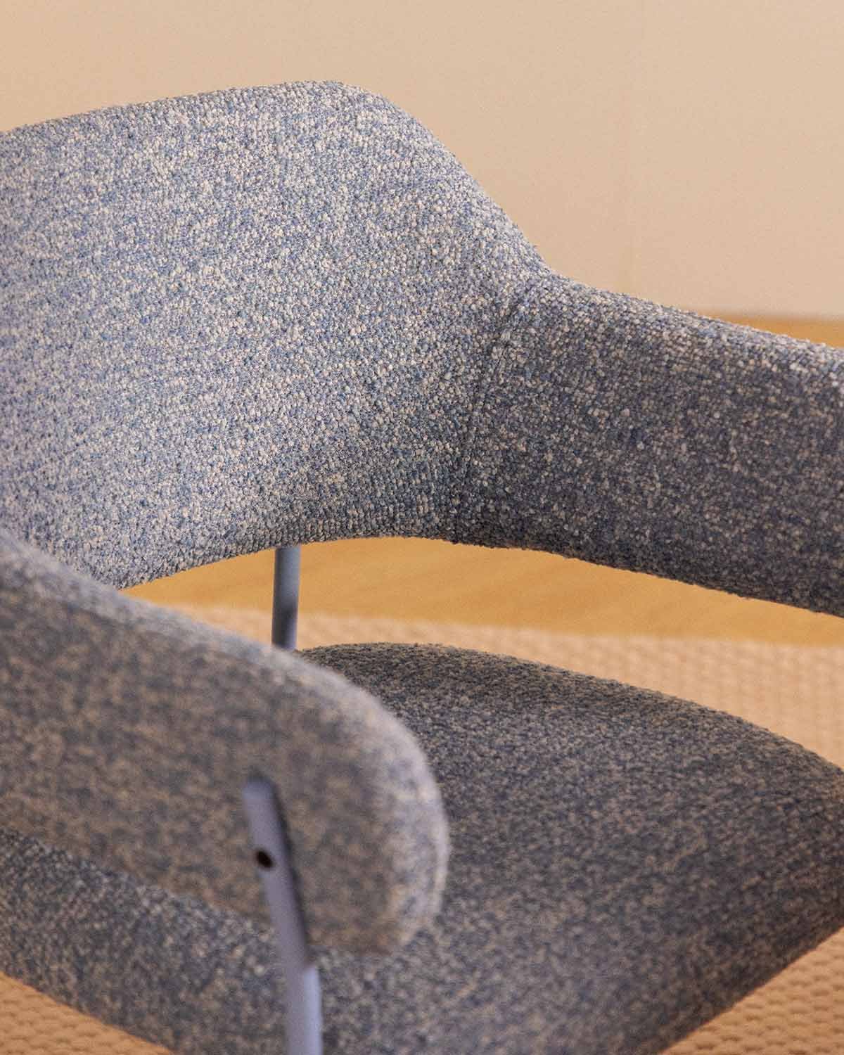 Chaise de Salle à Manger avec Accoudoirs en Tissu et Métal Stana, image de la gelerie 3