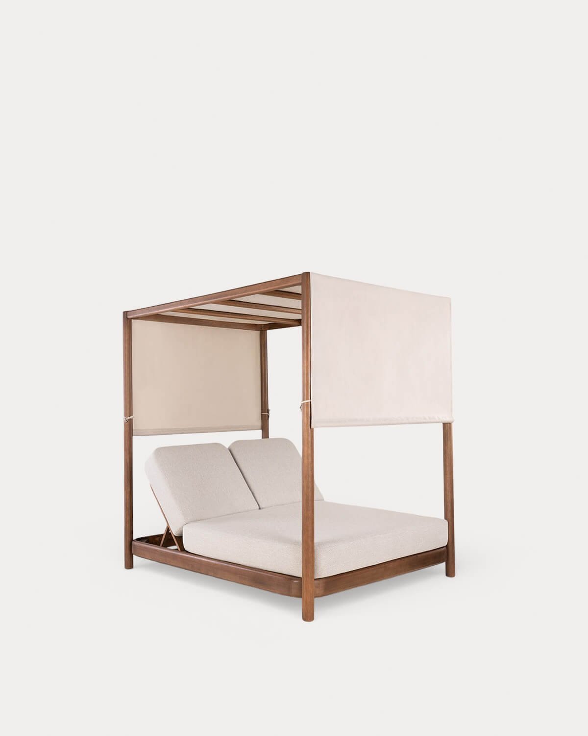 Lit Inclinable Balinais en Bois d'Eucalyptus et Tissu Zoier, image de la gelerie 1