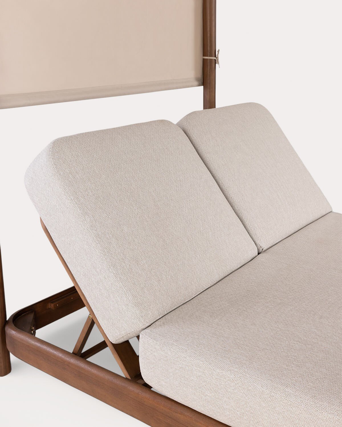 Lit Inclinable Balinais en Bois d'Eucalyptus et Tissu Zoier, image de la gelerie 7