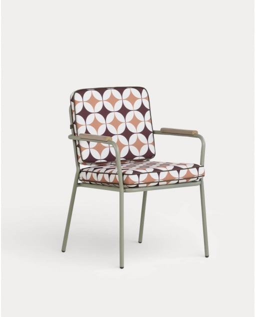 Pack 4 Chaises d'Extérieur en Métal et Tissu Edimbra