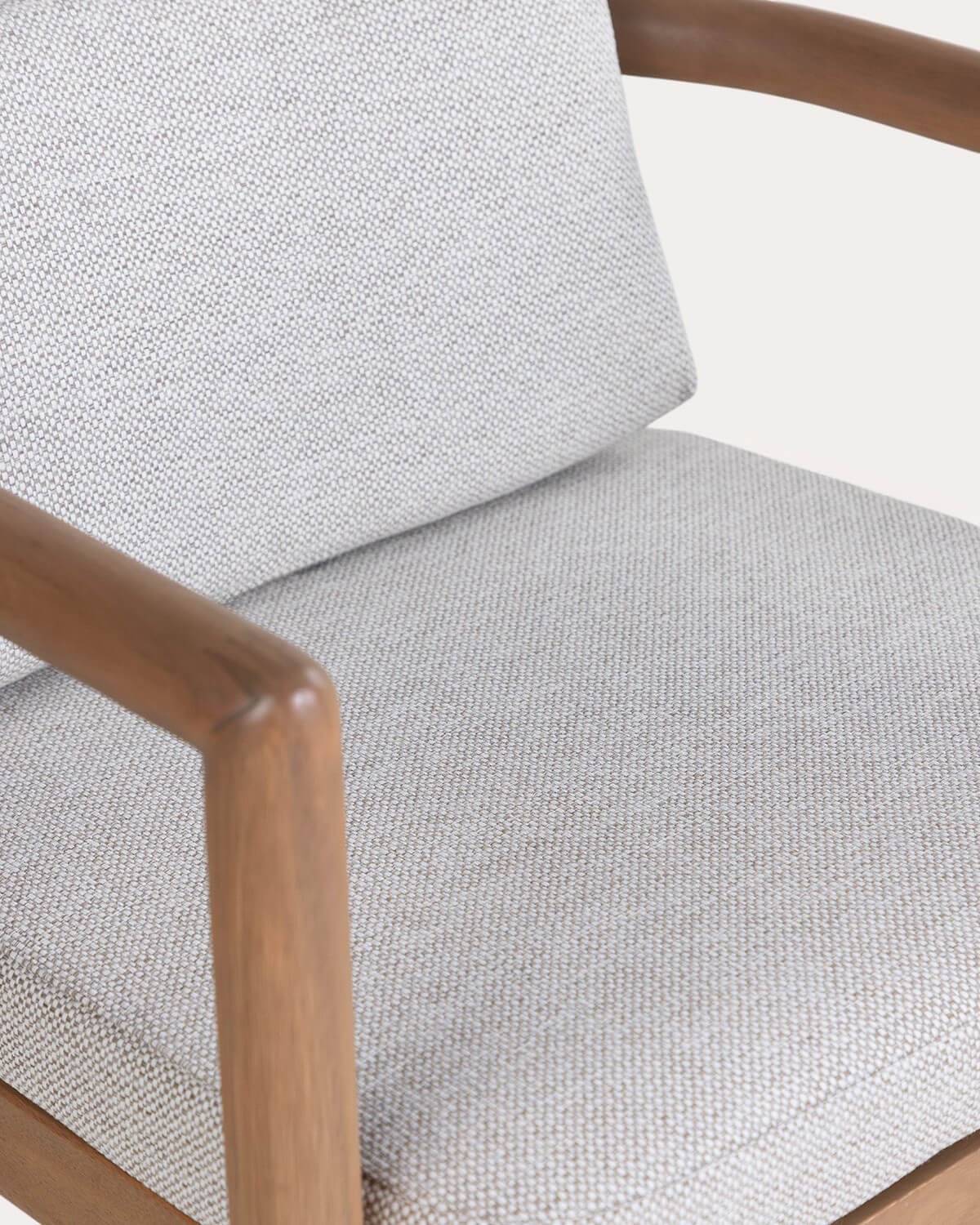 Ensemble Table Rectangulaire (240x100 cm) et 8 Chaises en Bois d'Eucalyptus et Tissu d'Extérieur Elnes, image de la gelerie 4