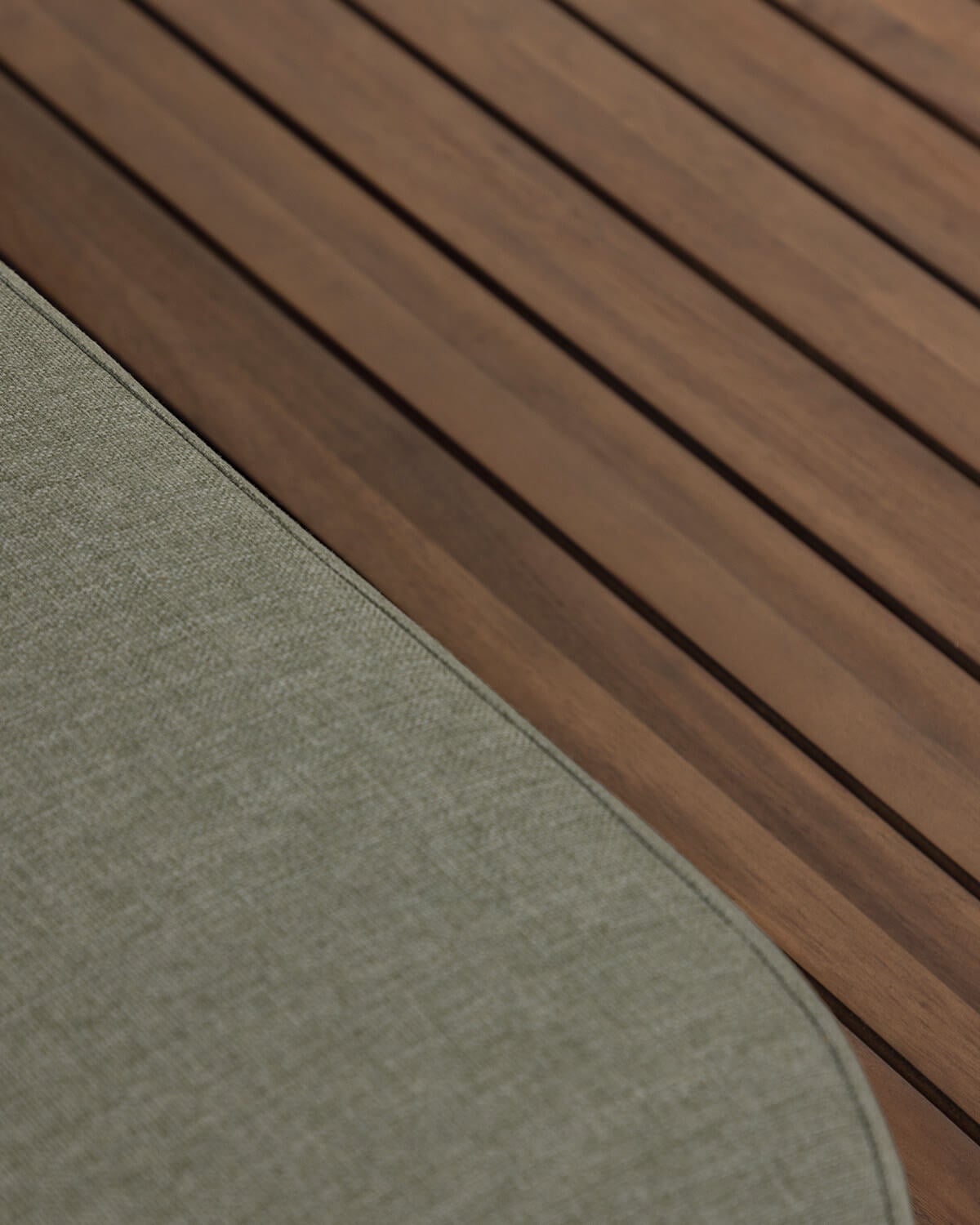 Ensemble de Canapé de Jardin Modulaire 3 Pièces Module Canapé, Central, Module d'Angle avec Bois d'Acacia et Pouf en Tissu Redik, image de la gelerie 11