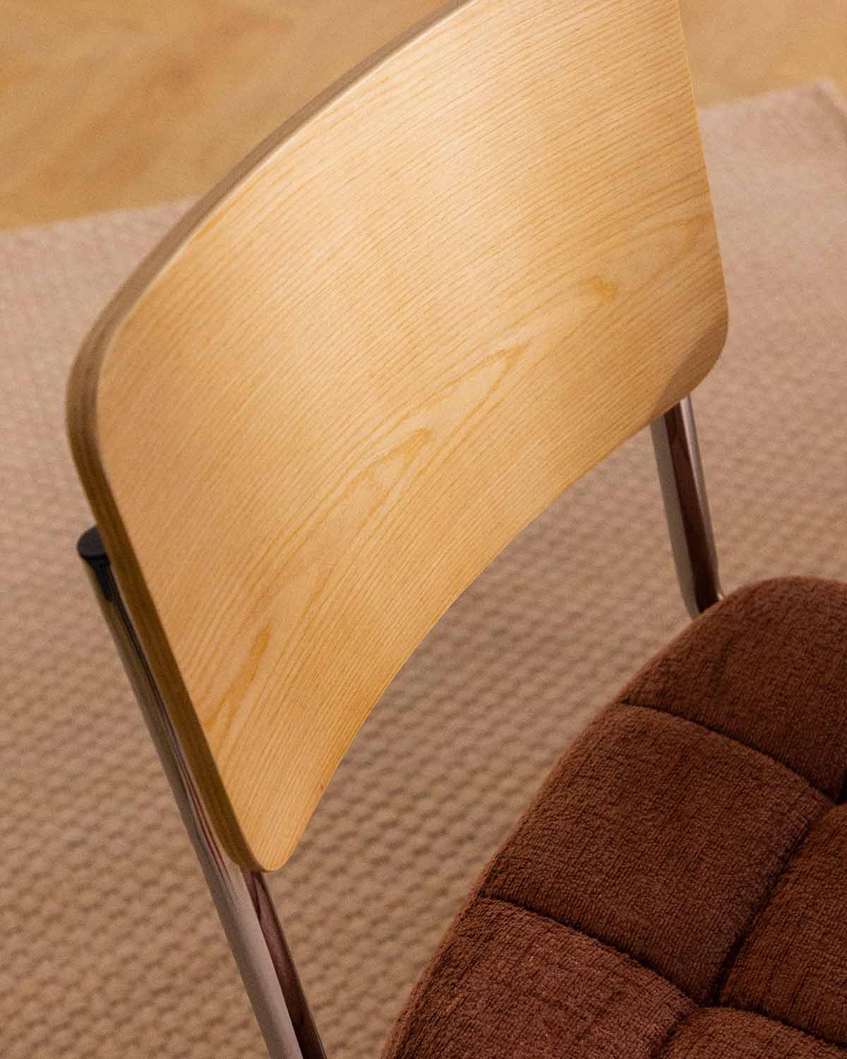 Pack 4 Chaises de Salle à Manger en Bois et Tissu Cuba, image de la gelerie 3