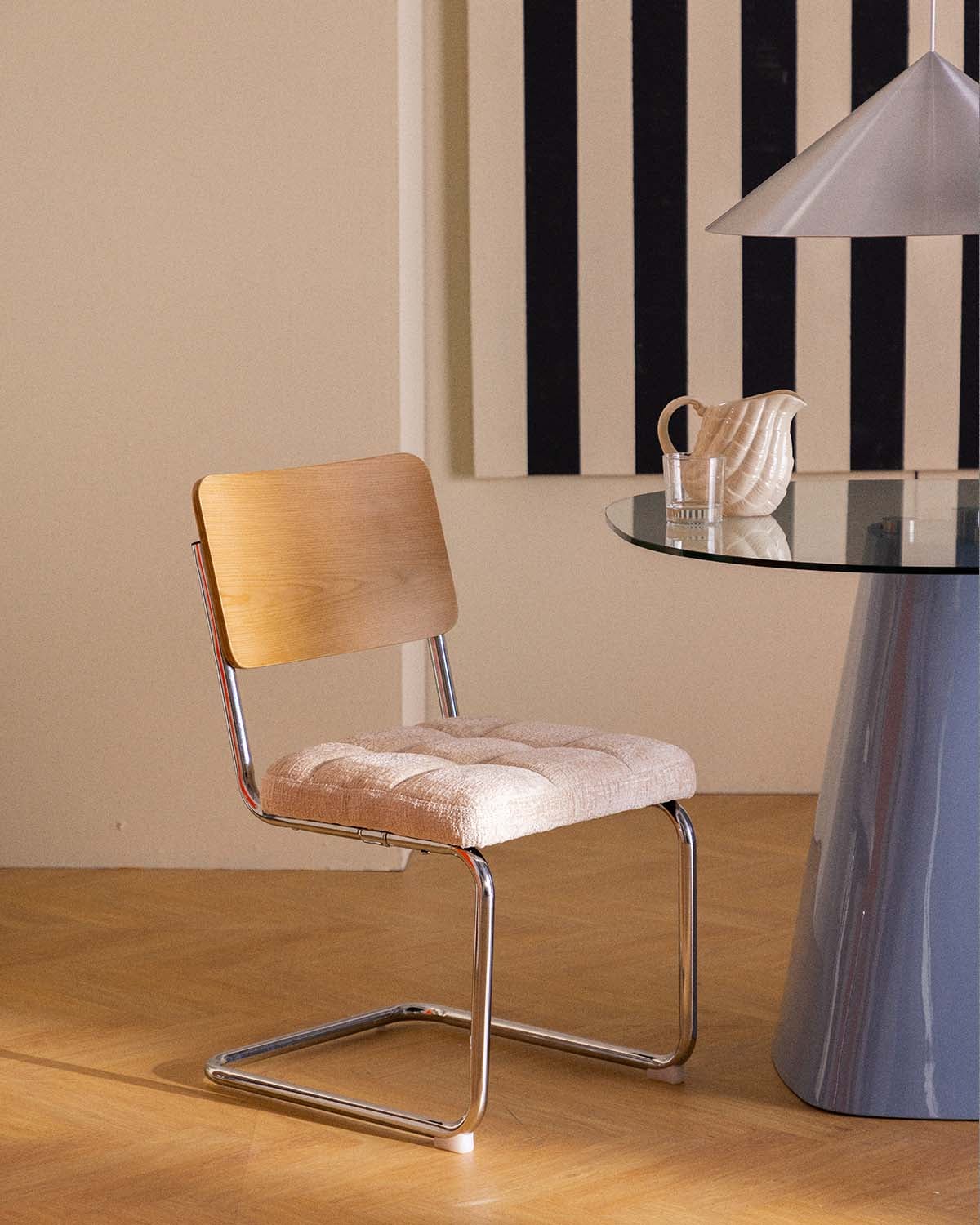 Pack 4 Chaises de Salle à Manger en Bois et Tissu Cuba, image de la gelerie 2