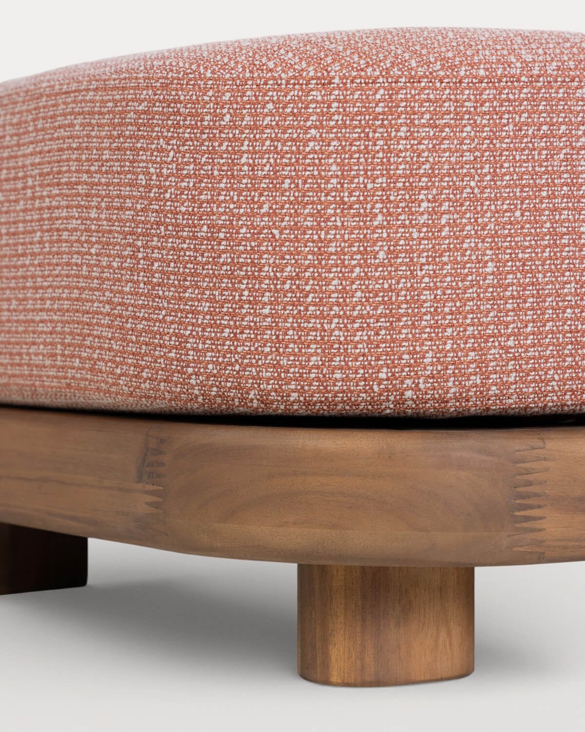 Ensemble de Canapé de Jardin Modulaire 2 Pièces Module Canapé et Module d'Angle en Bois d'Acacia et Pouf en tissu Redik, image de la gelerie 8