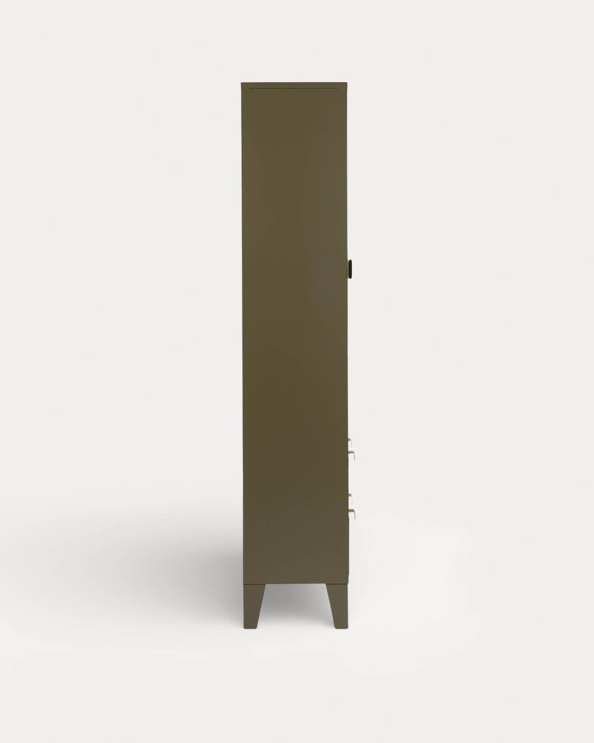 Buffet haut à 2 portes et 2 tiroirs180 x 80 cm acier et verre stratifiés Andrius, image de la gelerie 4