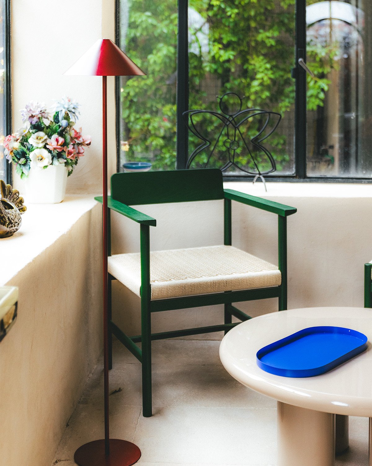 Pack 2 Chaises de Salle à Manger avec Accoudoirs en Bois et Rotin Paula, image de la gelerie 2