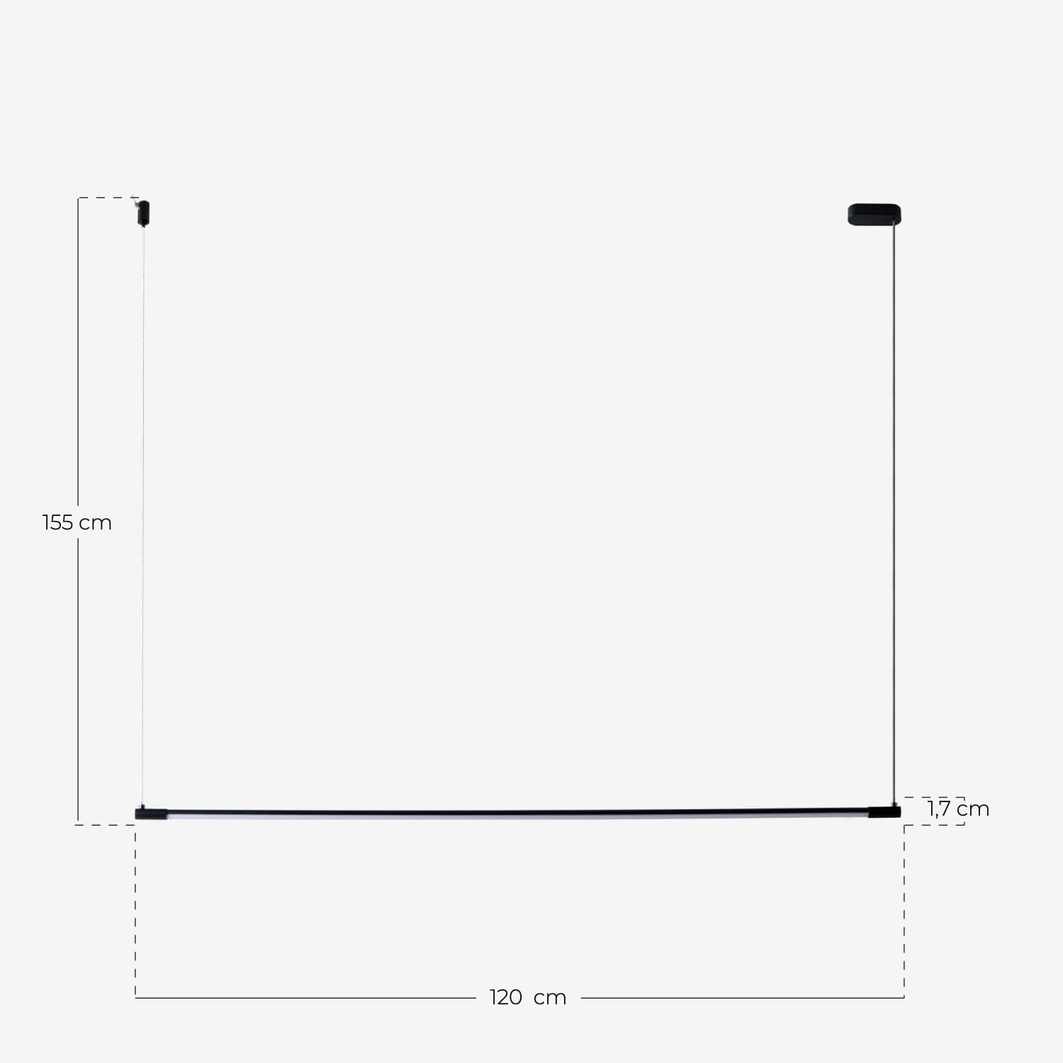 Plafonnier LED Métallique Flik, dimensions
