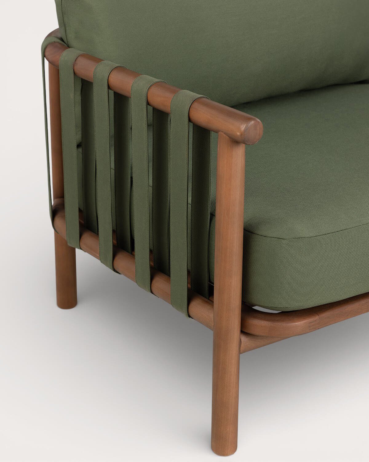 Canapé de Jardin 2 Places en Bois d'Eucalyptus et Tissu Edvard, image de la gelerie 5