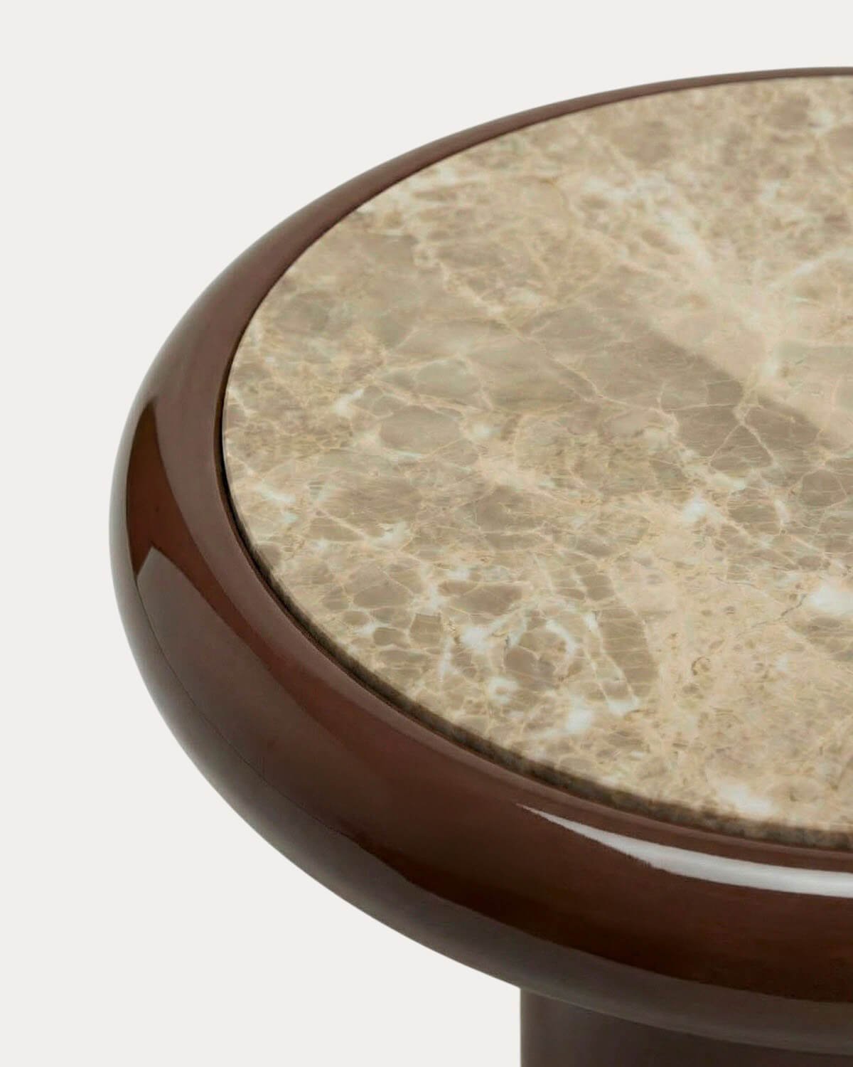 Table Basse Ronde en Marbre et Bois (Ø90 cm) Hellie, image de la gelerie 4