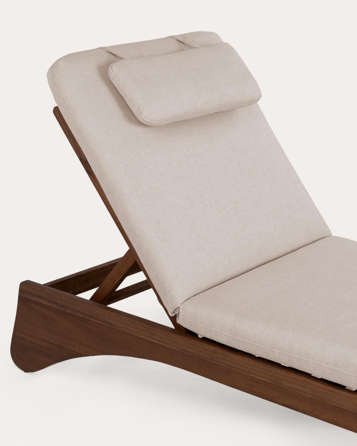 Pack de 2 Chaises Longues Inclinables en Bois d'Acacia et Tissu Lorent, image de la gelerie 4