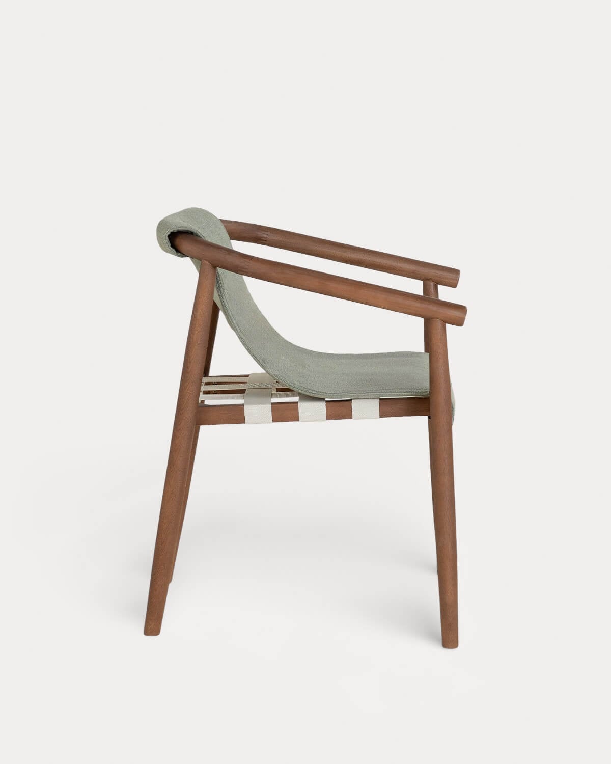 Pack 4 Chaises d'Extérieur en Bois d'Eucalyptus et Tissu Clhoti, image de la gelerie 3