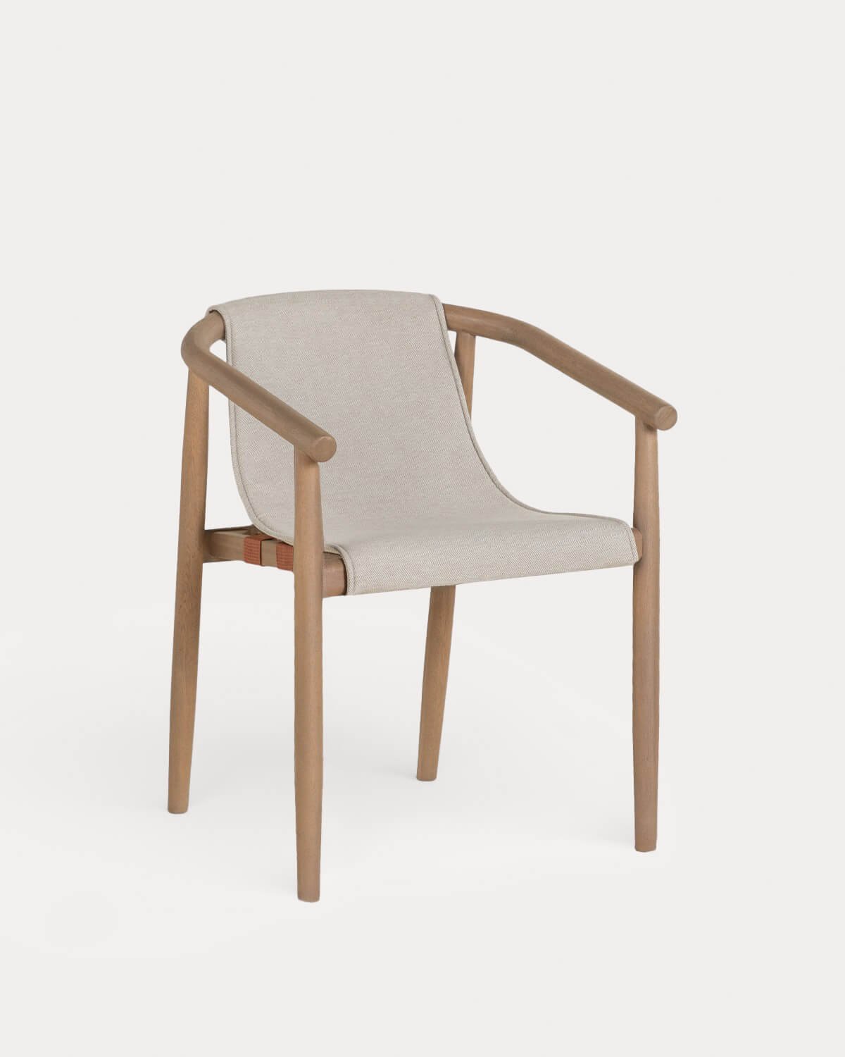 Chaise de Salle à Manger en Bois d'Eucalyptus et Tissu par Clhoti, image de la gelerie 1