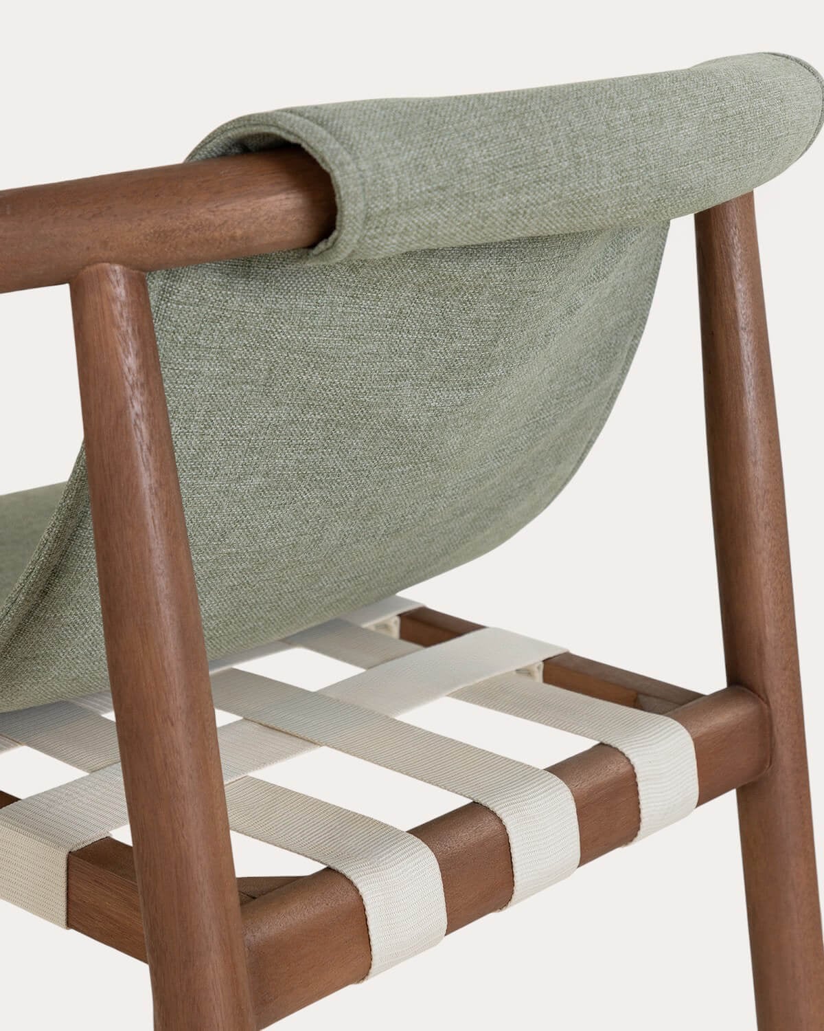 Pack de 2 Chaises de Salle à Manger en Bois d'Eucalyptus et Tissu de Clhoti, image de la gelerie 7