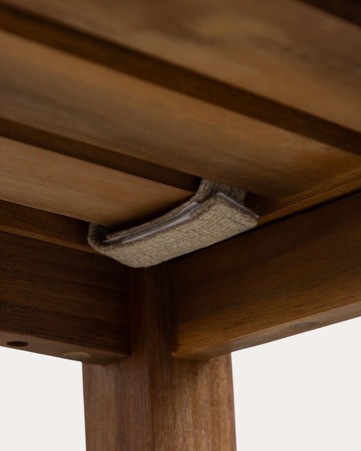 Pack 4 Tabourets Hauts d'Extérieur en Bois d'Acacia et Tissu (75 cm) Hazan, image de la gelerie 7