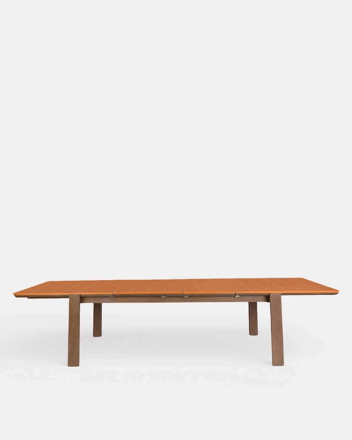 Table d'Extérieur Rectangulaire Extensible en Ciment et Bois d'Acacia (225-330x100 cm) Ubel, image de la gelerie 4