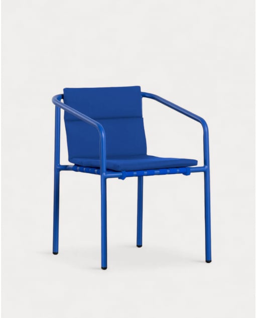 Pack 4 Chaises de Salle à Manger en Aluminium et Tissu Vinke