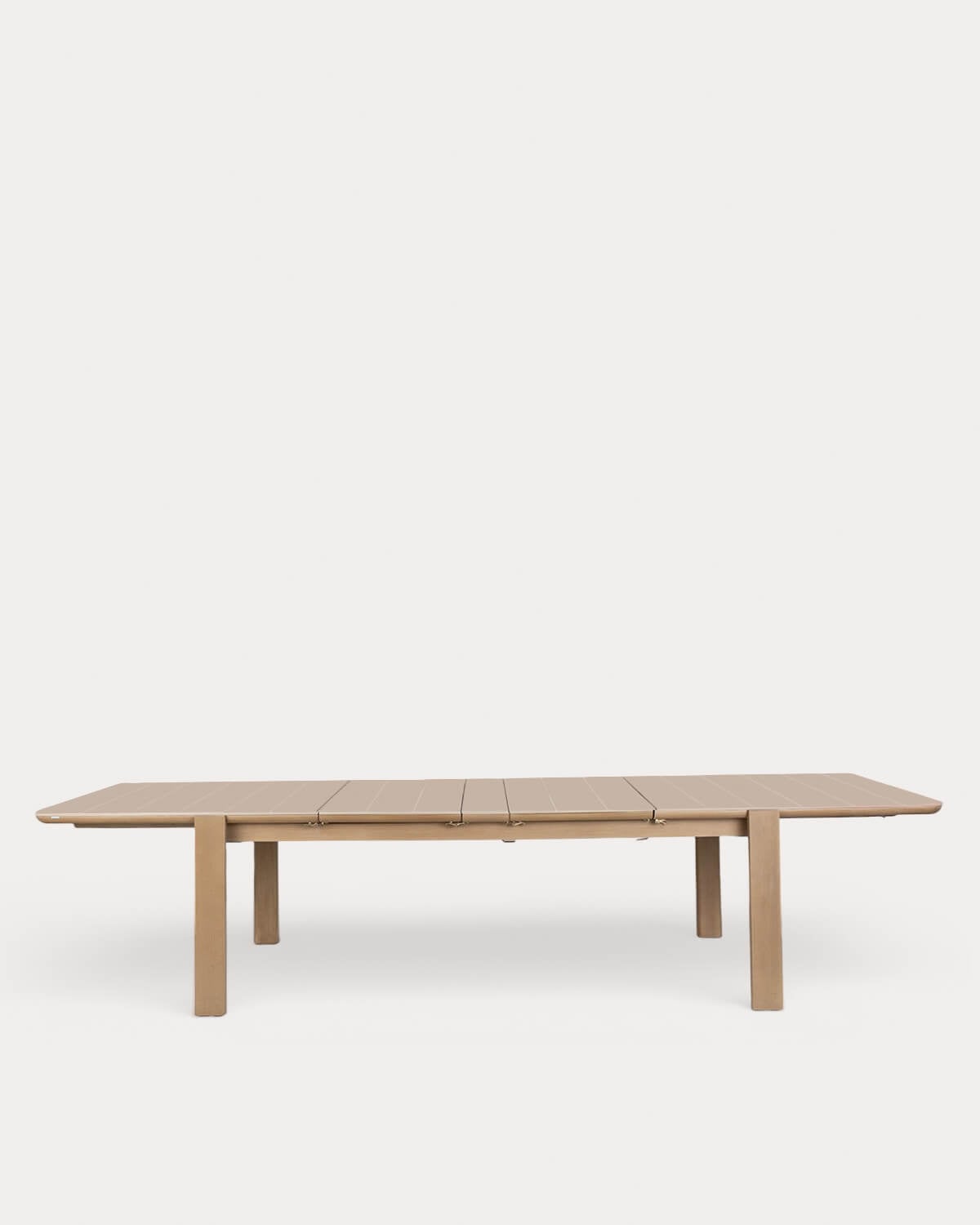 Table de Salle à Manger Rectangulaire Extensible en Ciment avec Aspect Carrelage et Bois d'Acacia (225-330 x100 cm) Ubel, image de la gelerie 6
