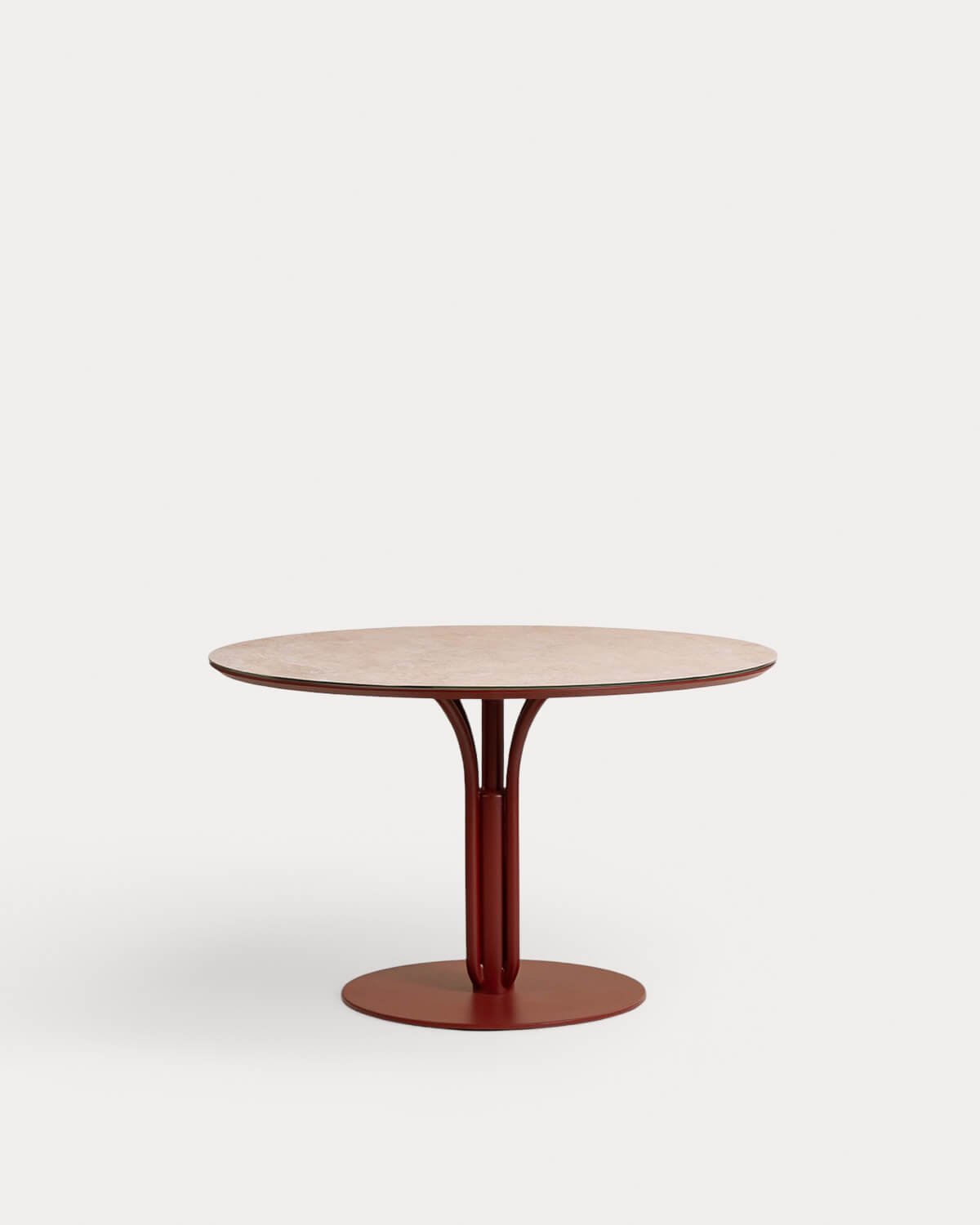 Table Ronde d'Extérieur en Métal et Verre Trempé (Ø120 cm) Llibet, image de la gelerie 3