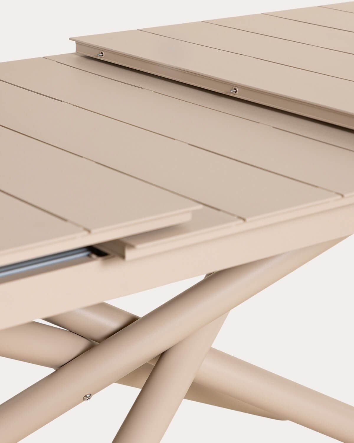 Table de Salle à Manger Rectangulaire Extensible en Aluminium (180-240x90 cm) Kelsey, image de la gelerie 6