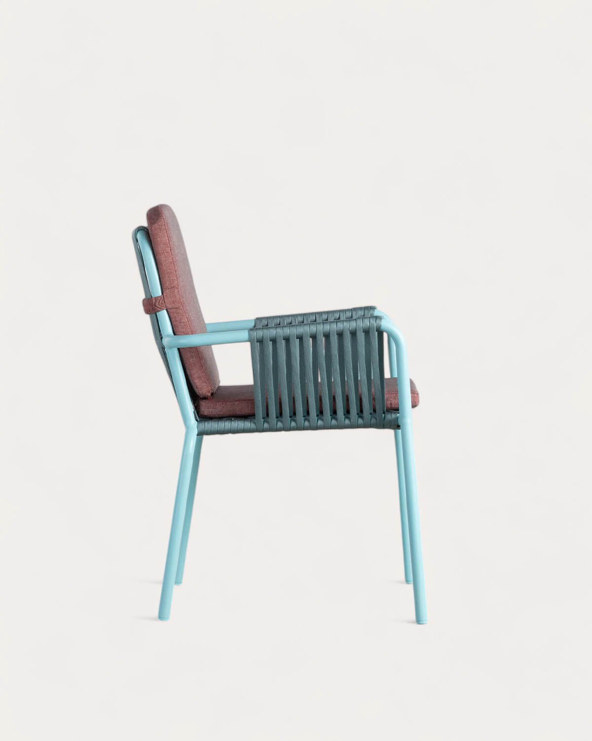 Pack 4 Chaises de Salle à Manger avec Accoudoirs en Aluminium et Corde Drian, image de la gelerie 3