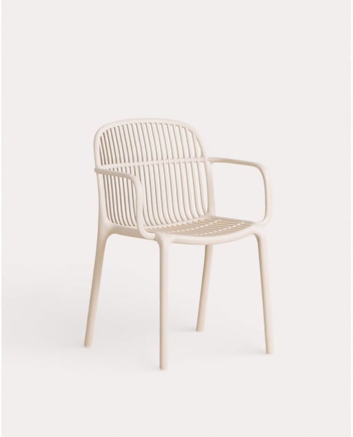 Pack de 2 Chaises de Salle à Manger en Polypropylène avec Accoudoirs Aisha