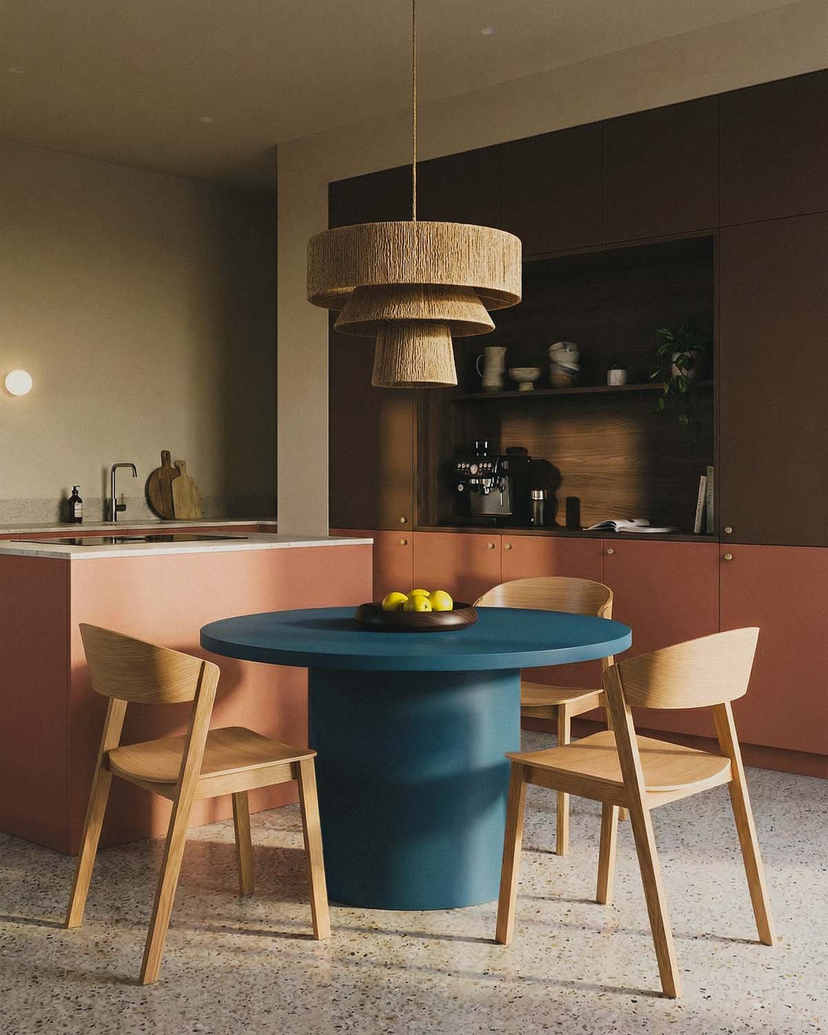 Table de Salle à Manger Ronde Extensible en Métal (Ø120-240x120 cm) Beca, image de la gelerie 2