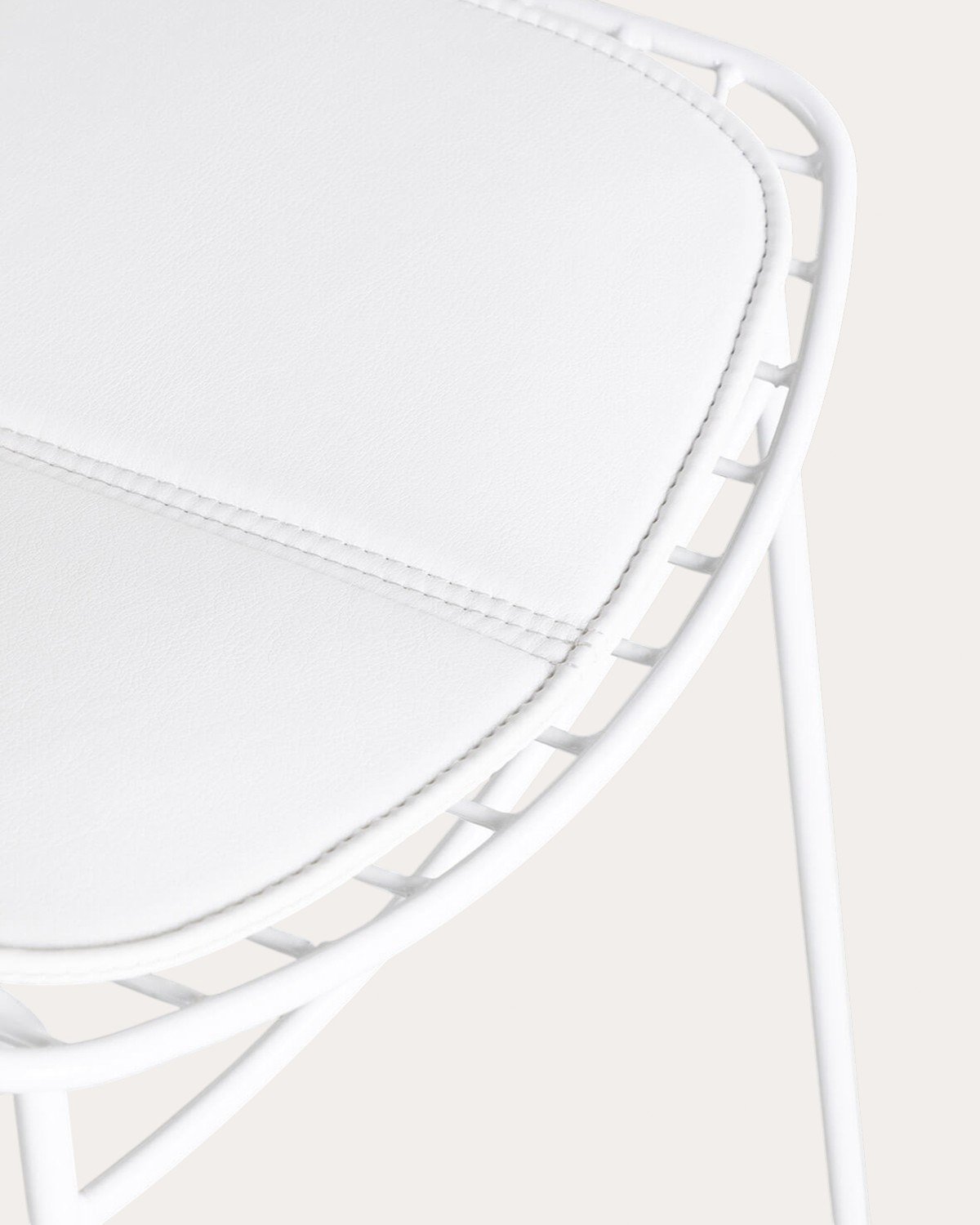 Tabouret Haut en Métal (66 cm) Dossier Bas Aras, image de la gelerie 5