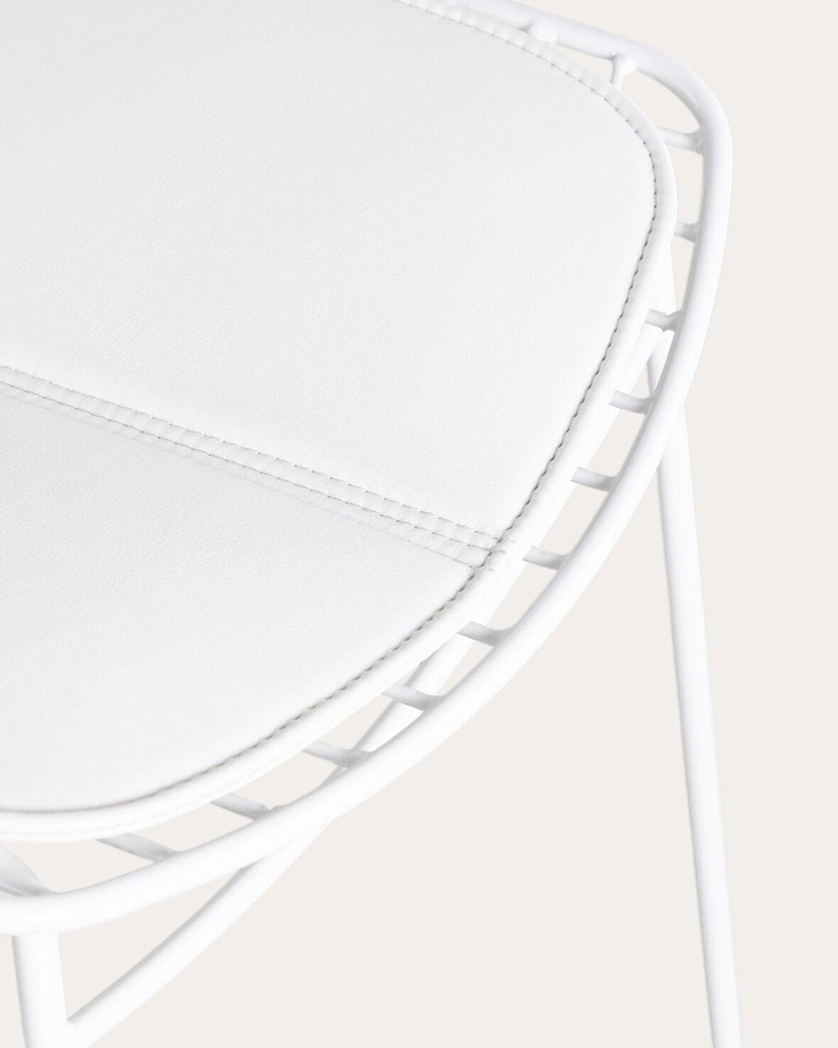 Tabouret Haut en Métal (66 cm) Dossier Bas Aras, image de la gelerie 5