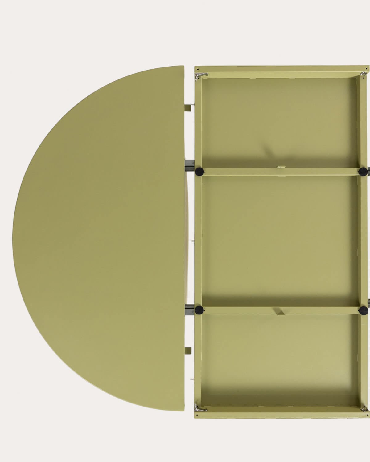 Table de Salle à Manger Ronde Extensible en Métal (Ø120-240x120 cm) Beca, image de la gelerie 8