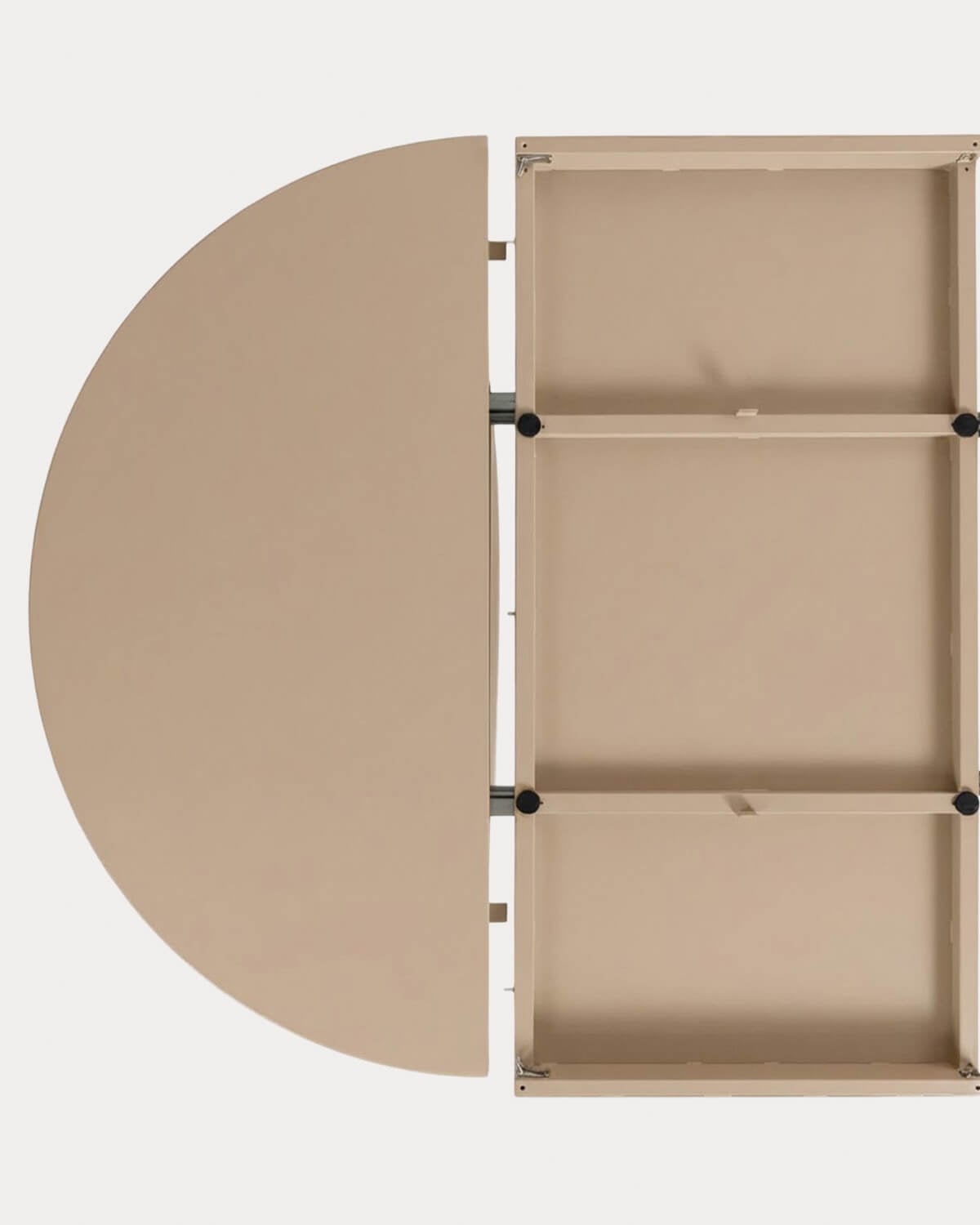 Table d'Extérieur Ronde Extensible en Aluminium (Ø120-240x120 cm) Beca, image de la gelerie 8