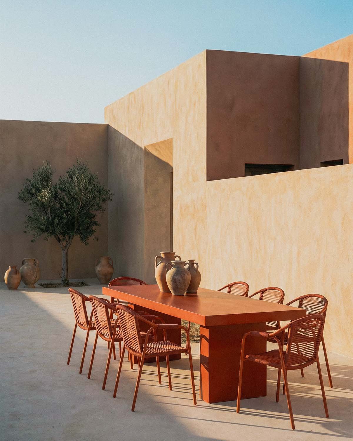 Table d'Extérieur Rectangulaire en Ciment (245x100 cm) Itxaso, image de la gelerie 2