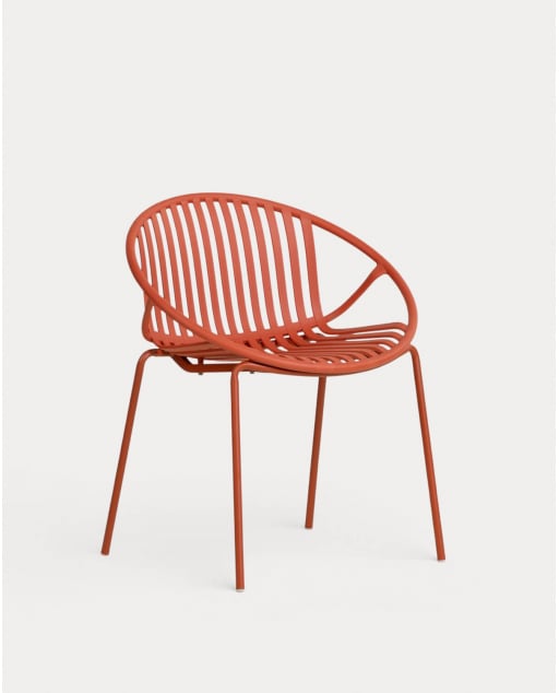 Pack 4 Chaises d'Extérieur en Polypropylène et Métal Anier