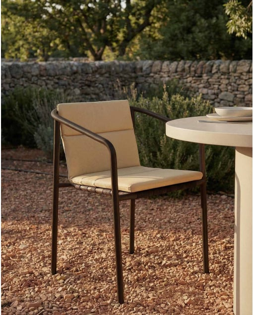 Chaise d'Extérieur en Aluminium et Tissu Vinke