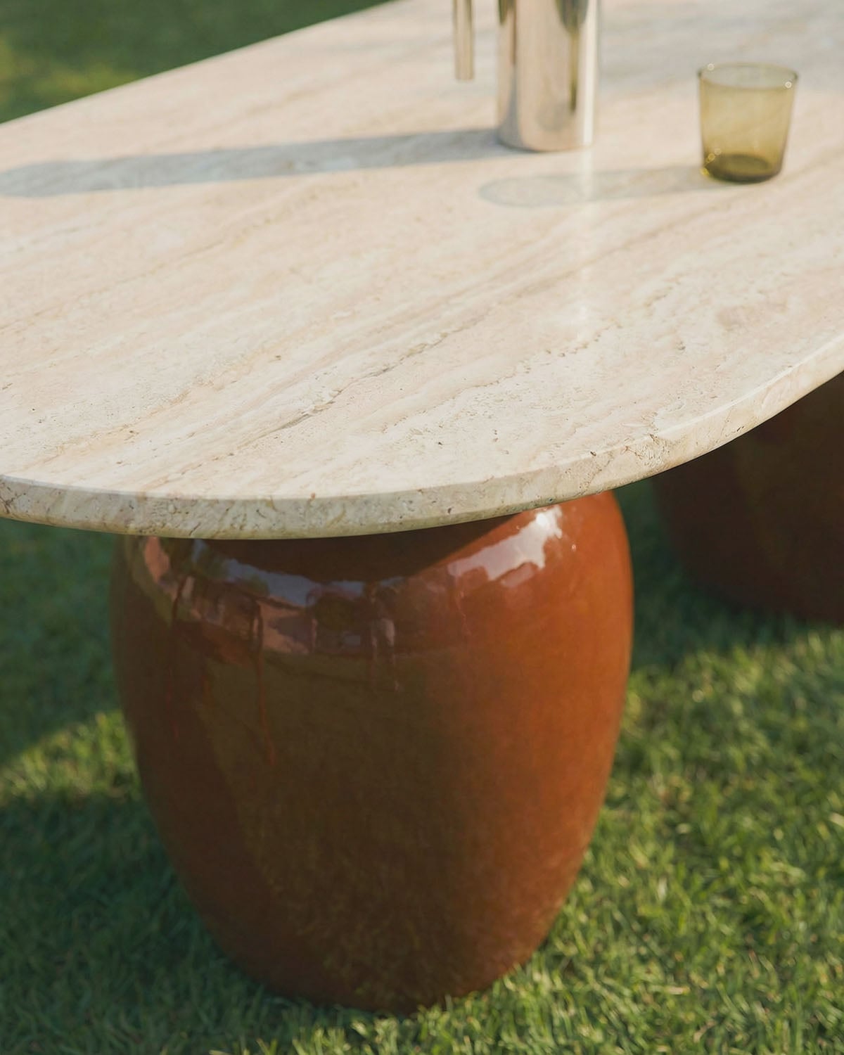 Table Ovale d'Extérieur en Ciment (245x110 cm) Uxue, image de la gelerie 3