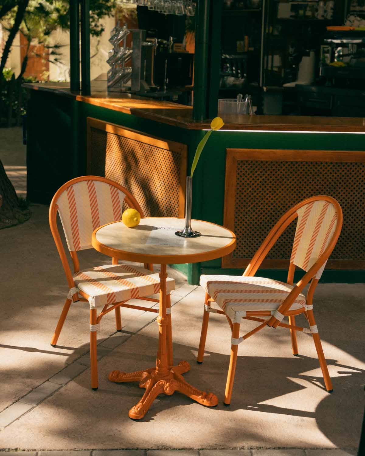 Table Ronde d'Extérieur Bistro en Métal (Ø60 cm) Yona, image de la gelerie 2