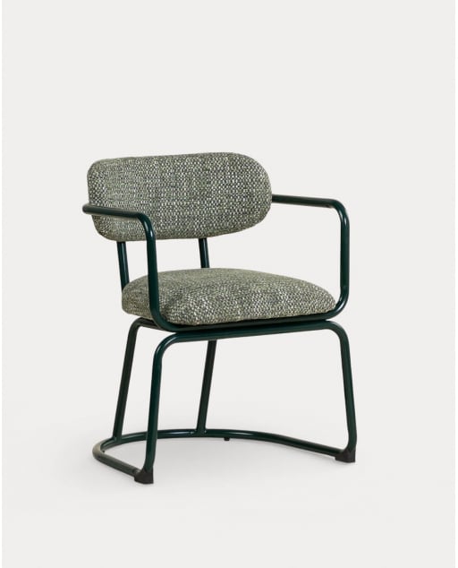 Chaise de Salle à Manger en Métal et Tissu Yeray