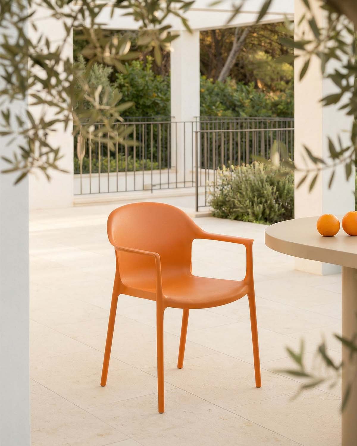 Pack 2 Chaises d'Extérieur en Polypropylène avec Accoudoirs Juana, image de la gelerie 2